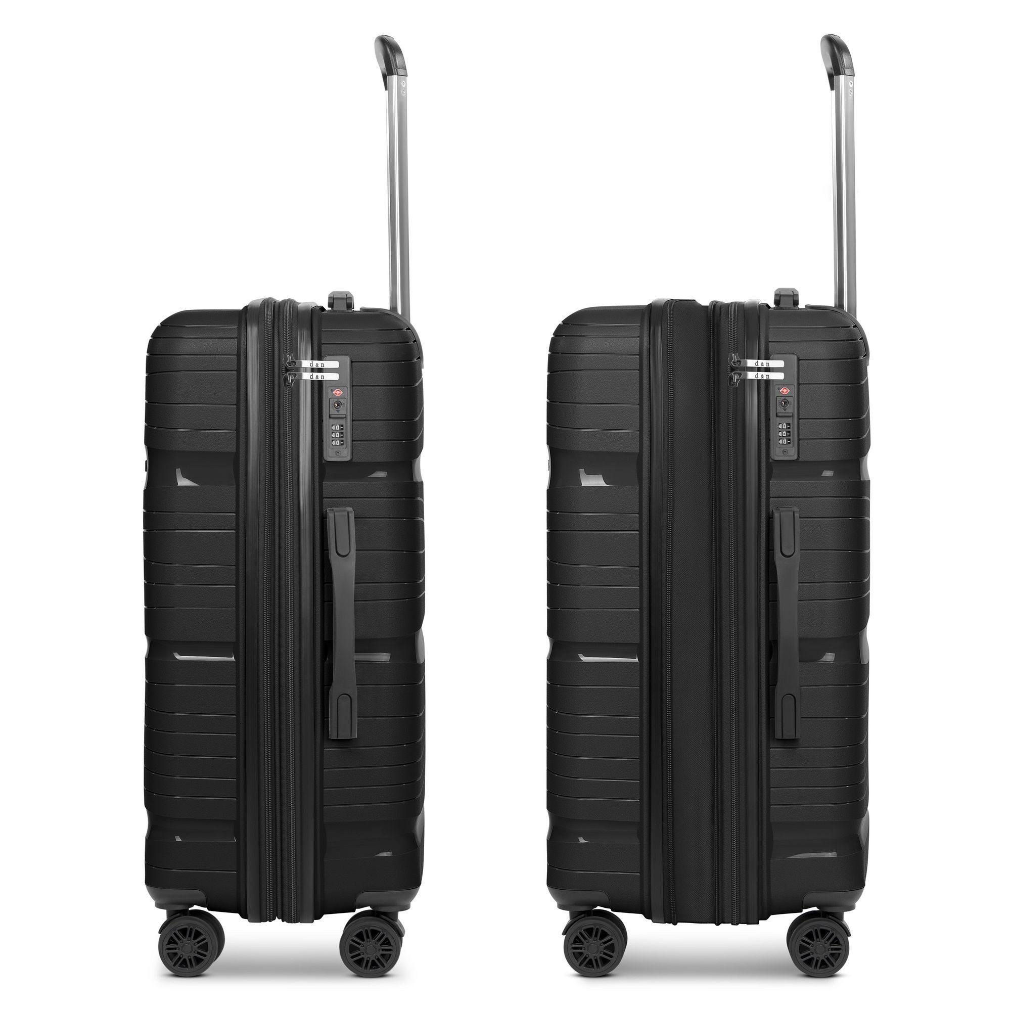 D&N Hartschalen-Trolley Travel Line 4300-Plus, 4 Rollen, Polypropylen
