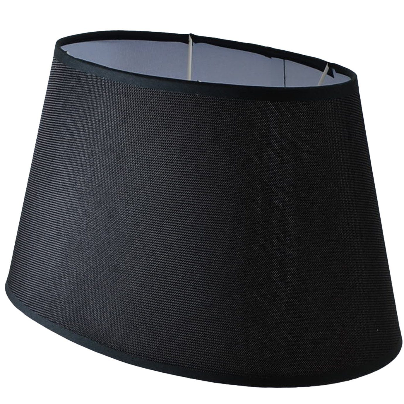 B&S Lampenschirm Lampenschirm schwarz oval aus Stoff H/B/L 19,5 x 20 x 31 cm