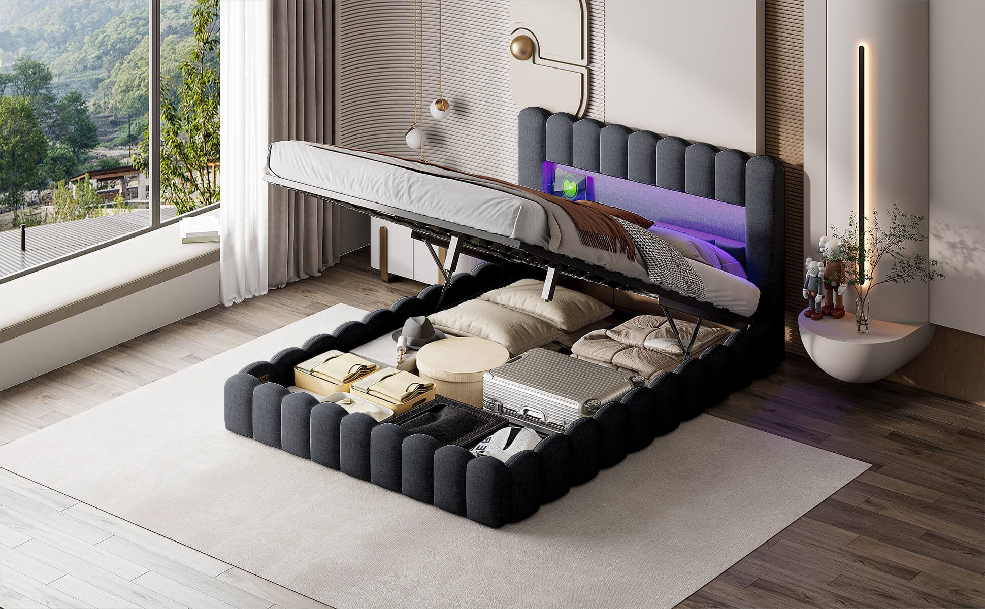 Furnishings Home Polsterbett Doppelbett Hausbett (Set, günstig online kaufen