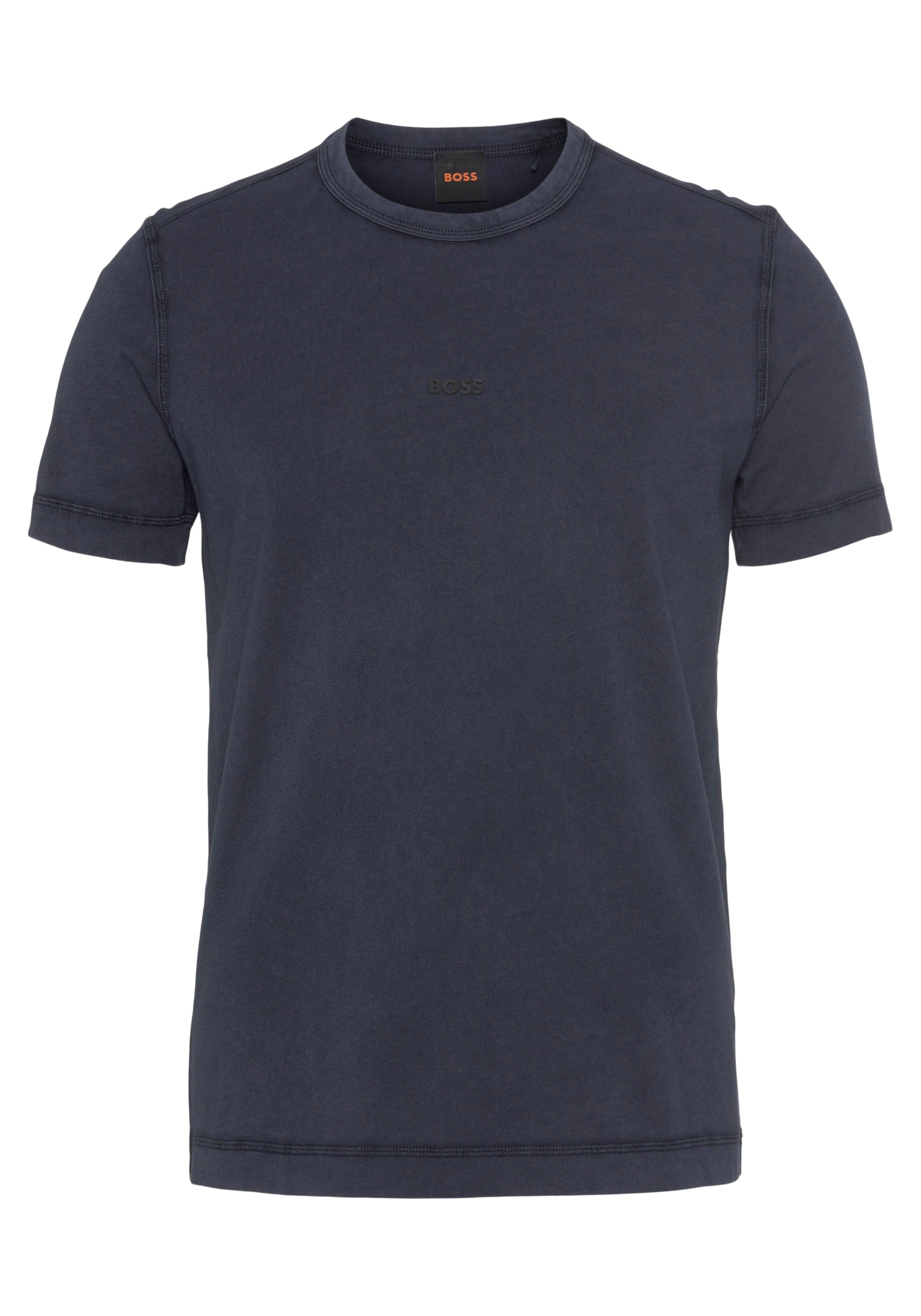 BOSS ORANGE T-Shirt Tokks BOSS blue404 ORANGE dark Markenlabel mit