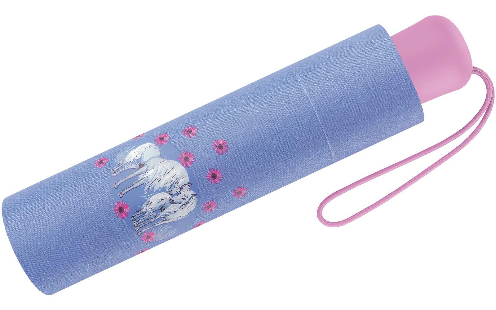 Scout Taschenregenschirm Amici - Mini Kinderschirm, leicht, reflektierend und bedruckt