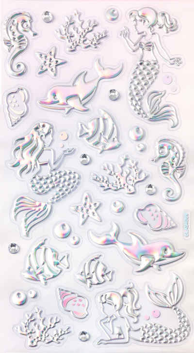 Folia Sticker Meerjungfrau, (29-tlg), 29 Stück
