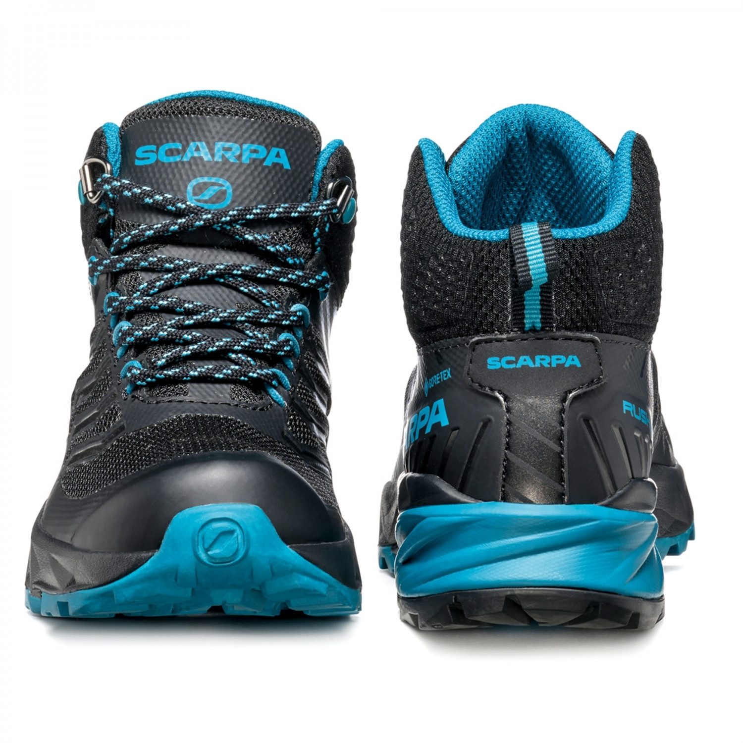 Scarpa Rush Mid Kid GTX Kinder Trekkingschuh schwarz/blau Wanderschuh