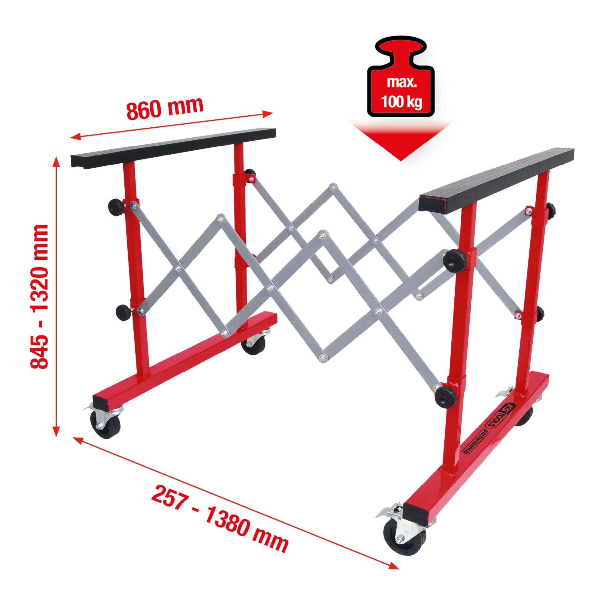 KS Tools Werkzeugwagen KS Tools Universal Teleskop-Mehrzweckwagen, 257-1380 mm