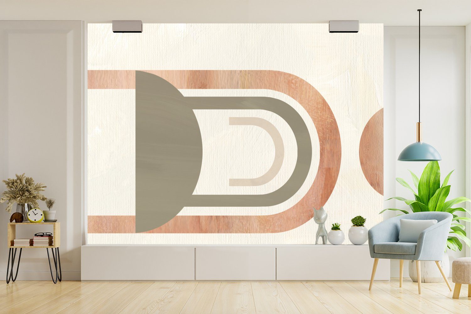 Design Tapete für - (6 Kinderzimmer, bedruckt, Rosa Abstrakt, Fototapete St), Wohnzimmer, Wallpaper Schlafzimmer, - MuchoWow Matt, Vinyl