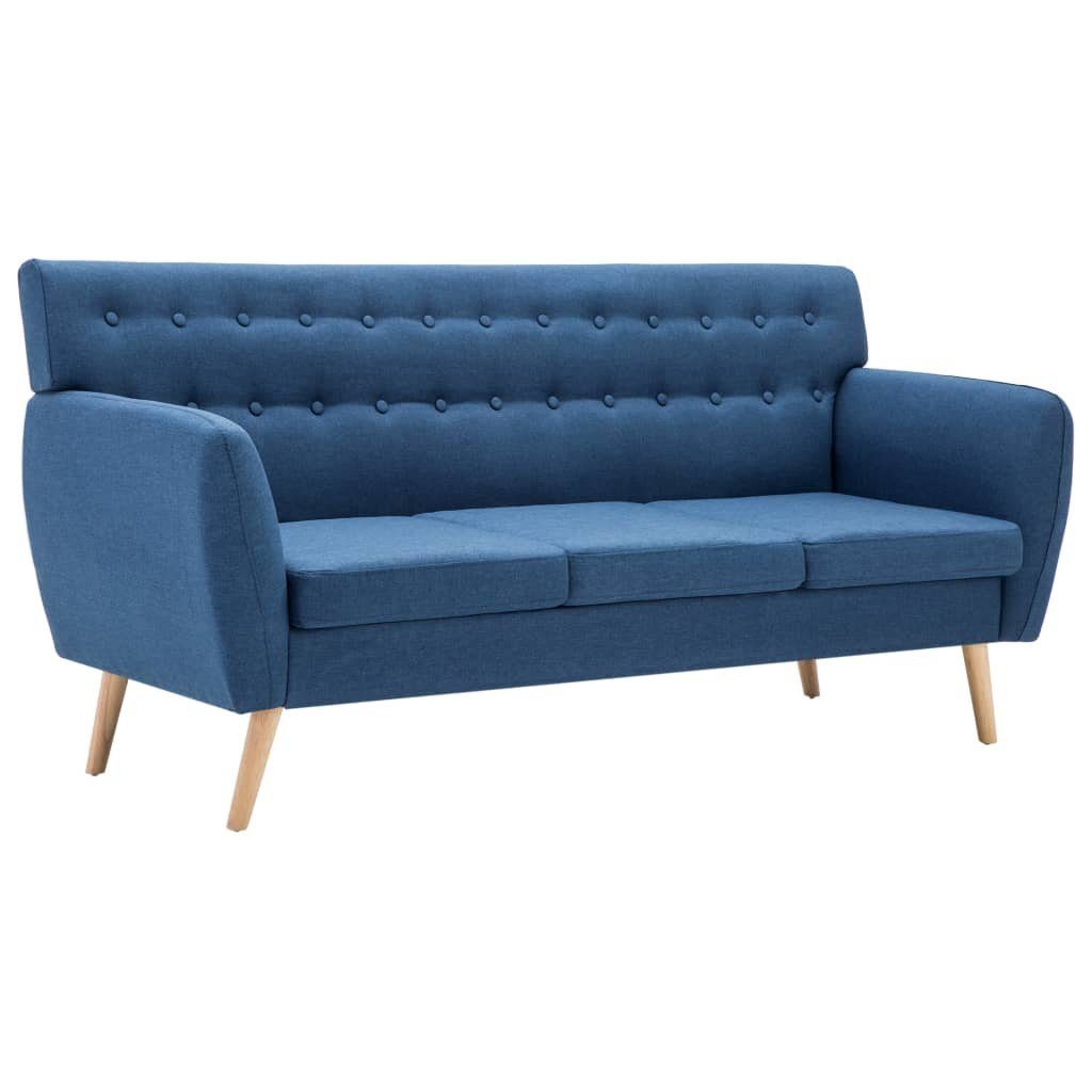 Stoff 3-Sitzer-Sofa 172x70x82 cm Sofa Blau vidaXL