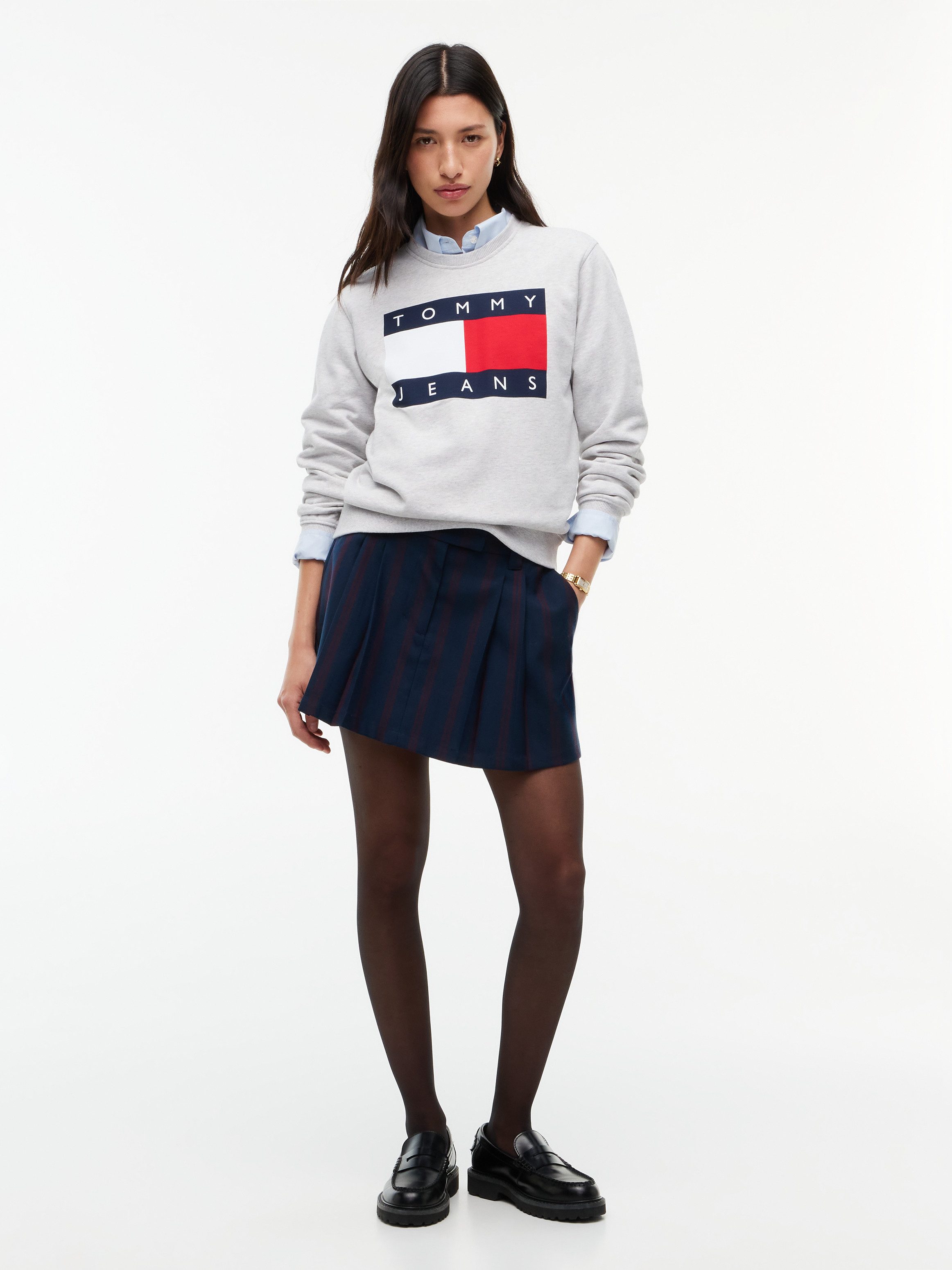 Tommy Jeans Sweatshirt TJW REG FLAG CREW Baumwolle – Bild 4 von 5