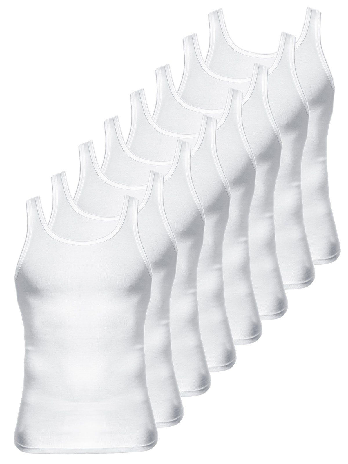 KUMPF Achselhemd Cotton Bio (Spar-Set, 8er Herren Unterhemd weiss 8-St) - Sparpack