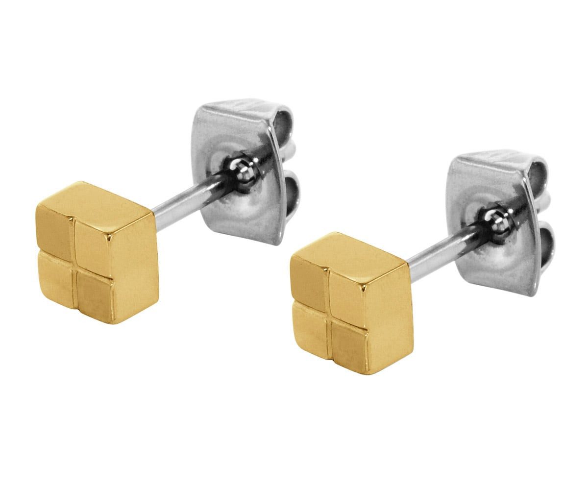Boccia Paar Ohrstecker Damen-Ohrstecker Titan vergoldet