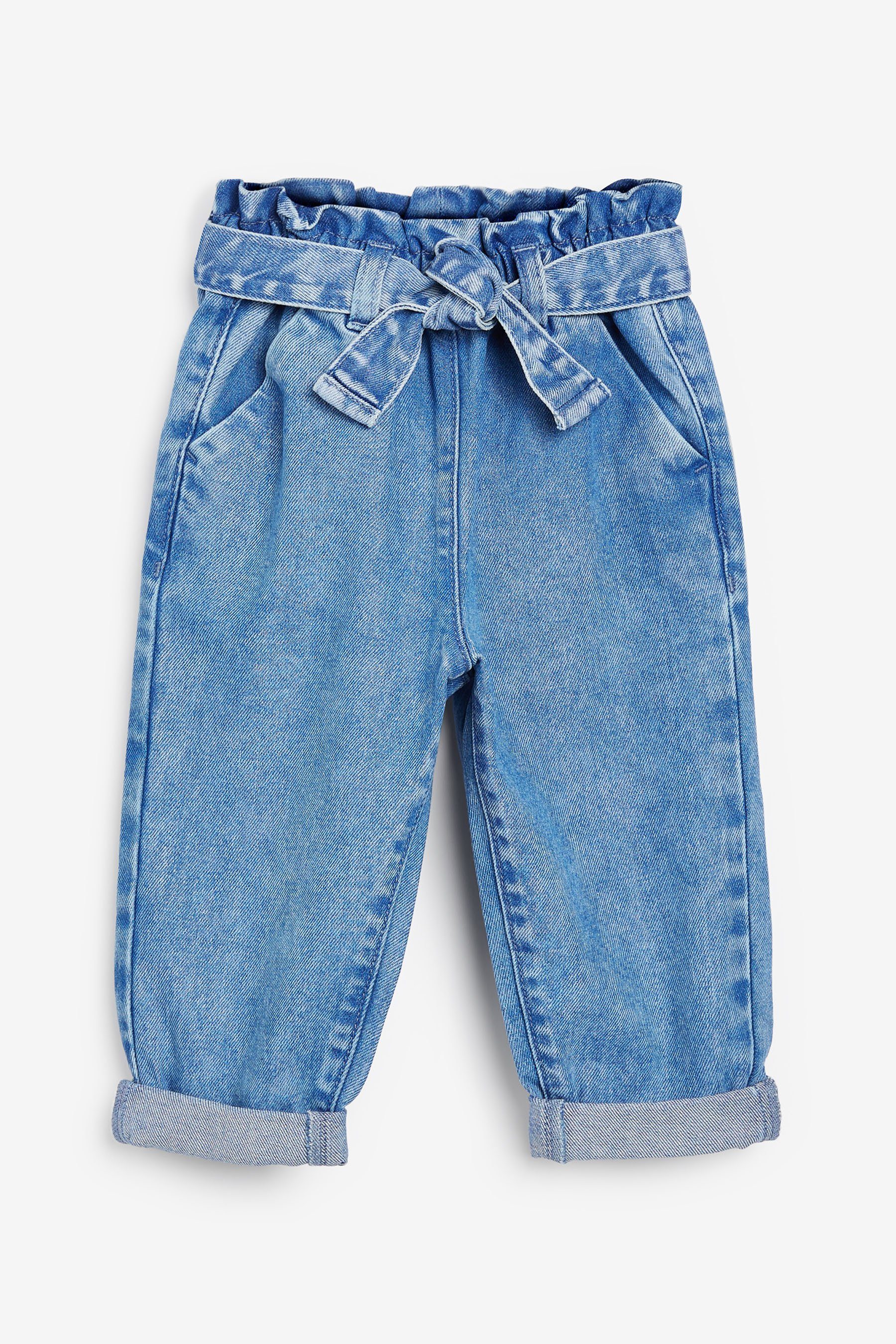 Next Schlupfjeans Jeans zum Hineinschlüpfen mit Bindegürtel (1-tlg)