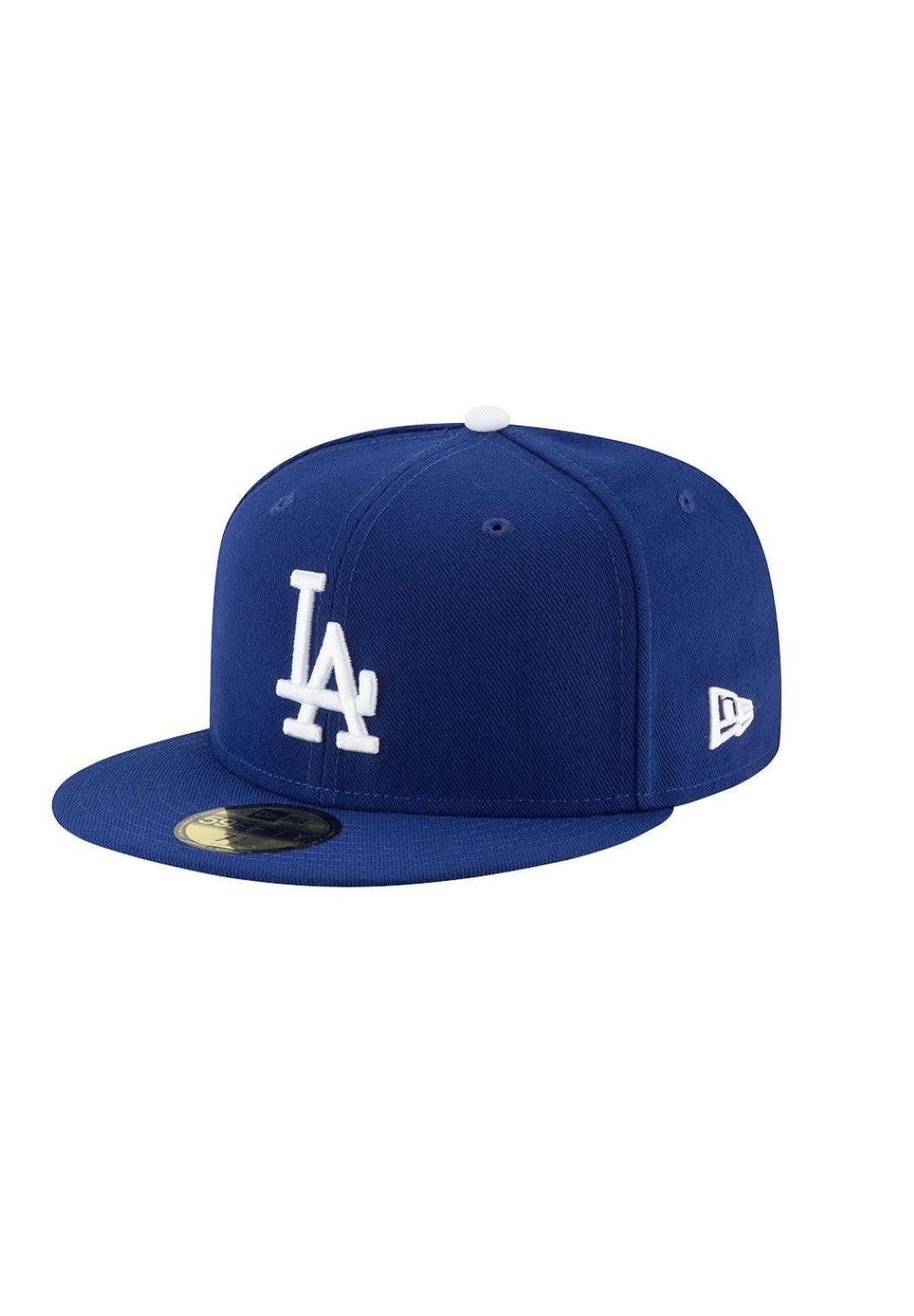 New Era Flat Cap Los Angeles Dodgers MLB AC Perf Authentic On Field Blau 59Fifty Baseca (1-St)