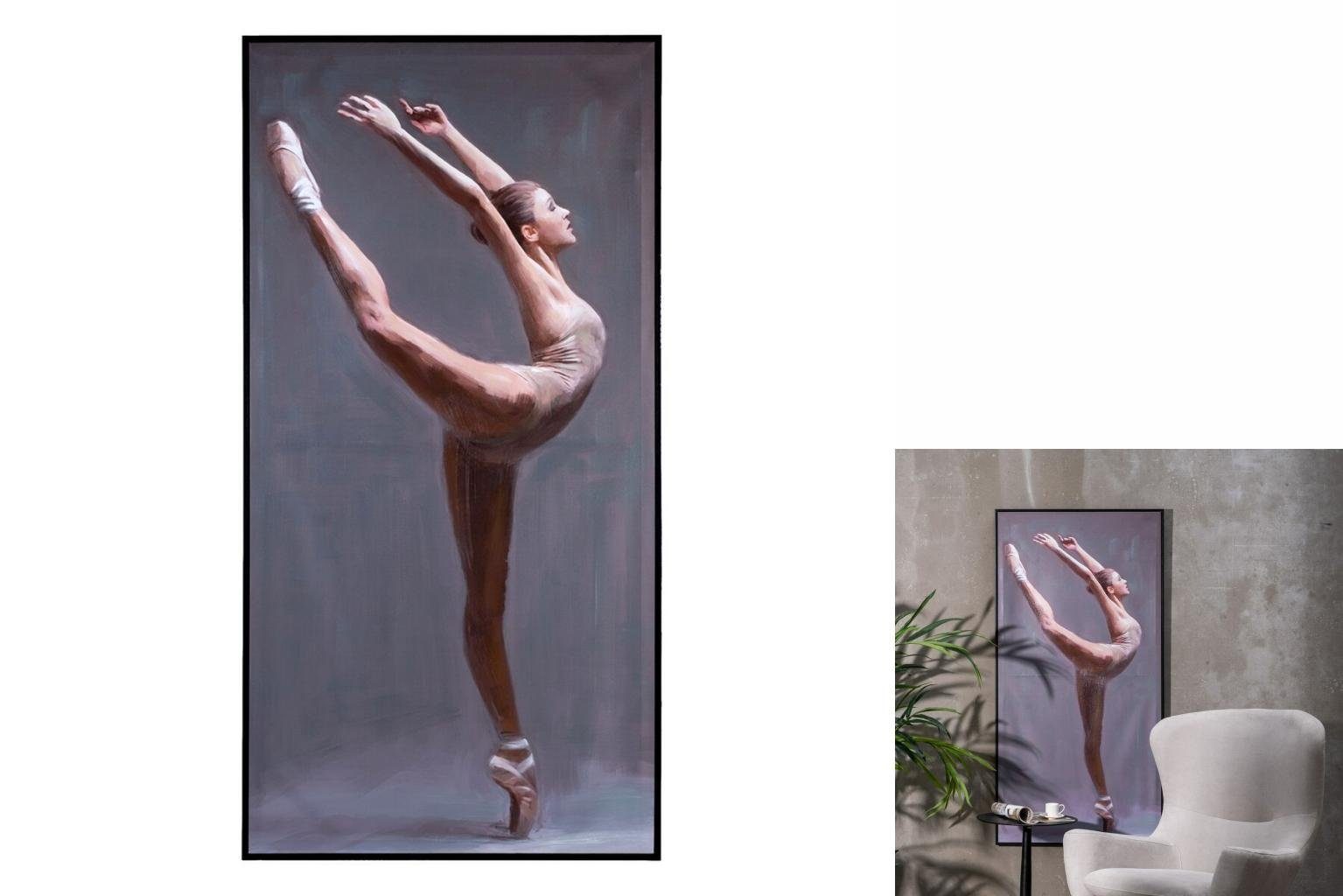 Bigbuy Wanddekoobjekt Bild 70 x 3,5 x 140 cm Leinwand Ballerina