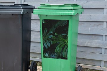 MuchoWow Wandsticker Dschungel - Grün - Blätter (1 St), Mülleimer-aufkleber, Mülltonne, Sticker, Container, Abfalbehälter
