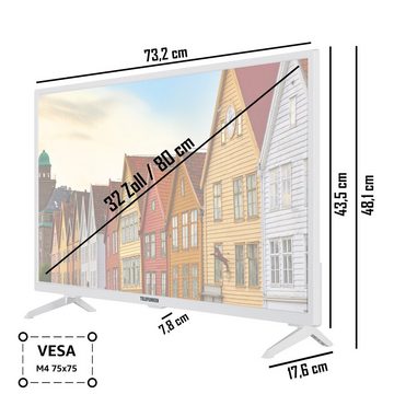 Telefunken XF32SN550SD-W LCD-LED Fernseher (80 cm/32 Zoll, Full HD, Smart TV, HDR, Triple-Tuner - 6 Monate HD+ gratis)