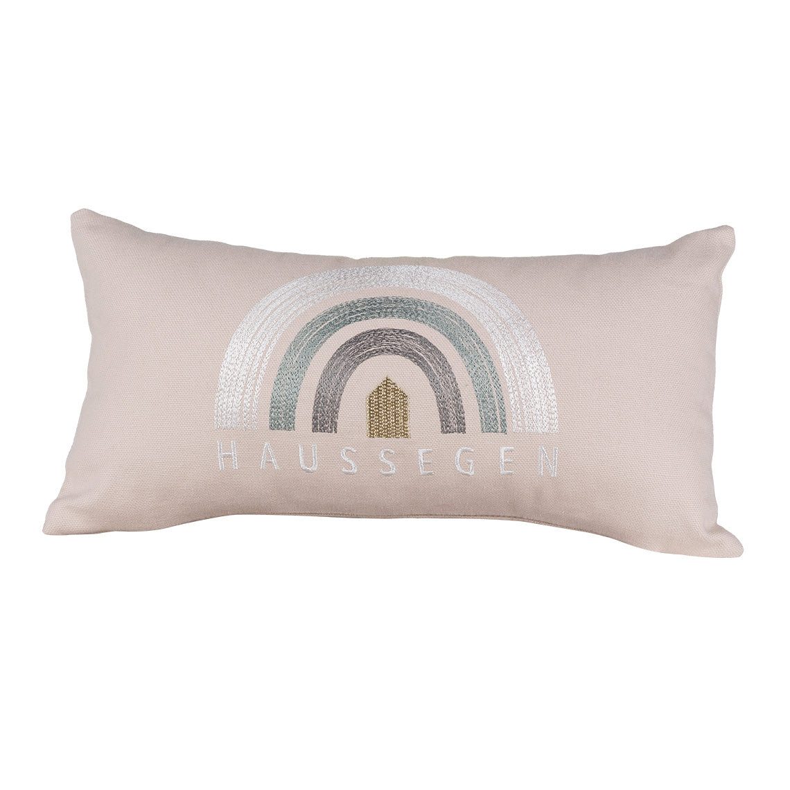 Räder Design Dekokissen Kissen 33x17 cm " Regenbogen Haussegen " von räder design