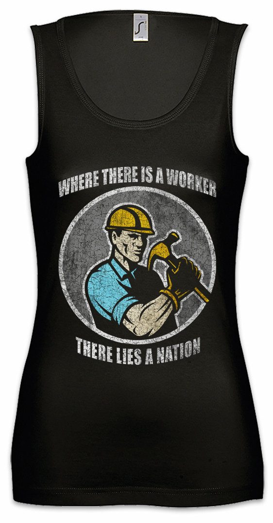 Tanktop Where There Is A Worker There lies a nation Ärmelloses Damen T-Shirt