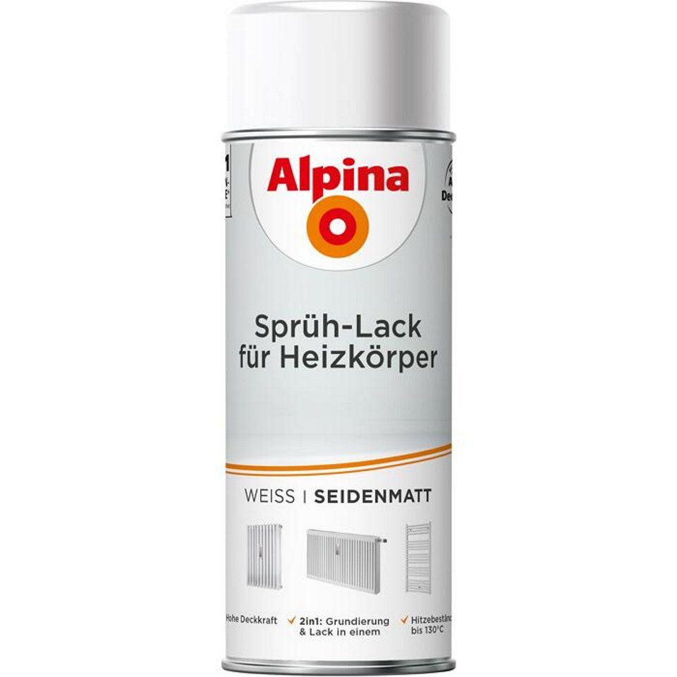 Alpina Sprühlack Sprühlack für Heizkörper weiß seidenmatt