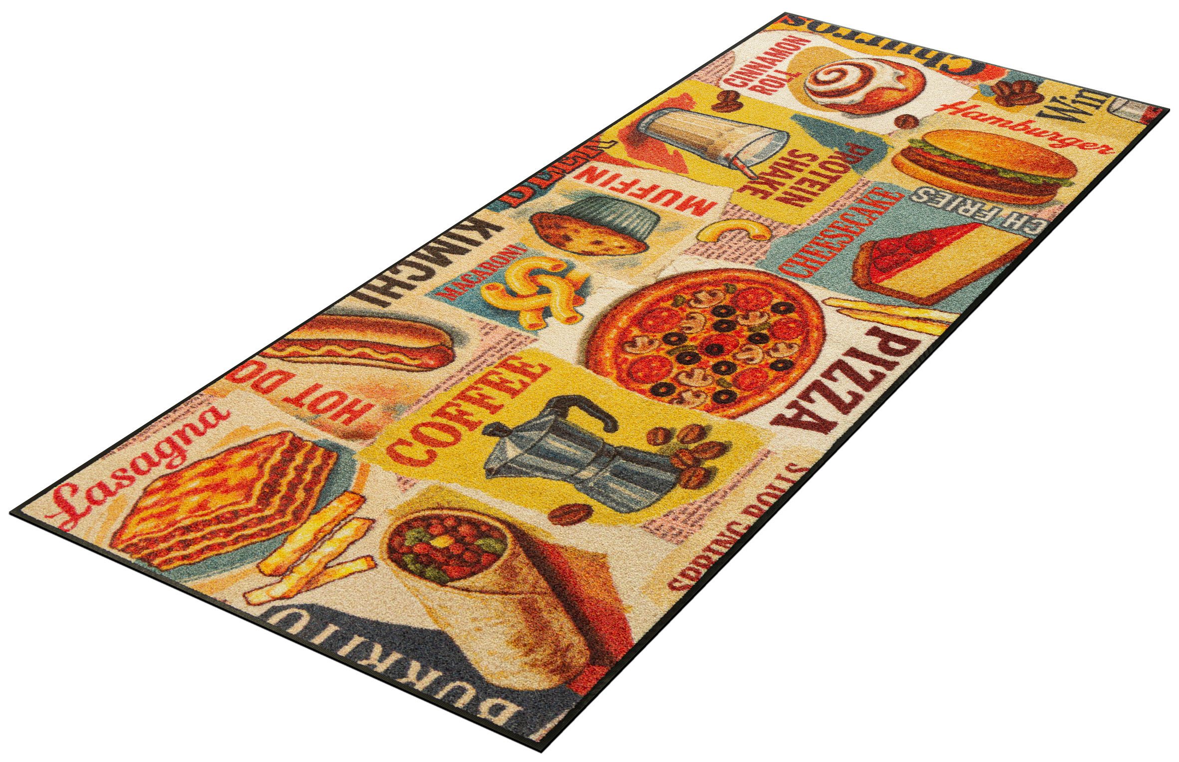 wash+dry by Kleen-Tex Läufer Snack Attack, rechteckig, Höhe: 7 mm