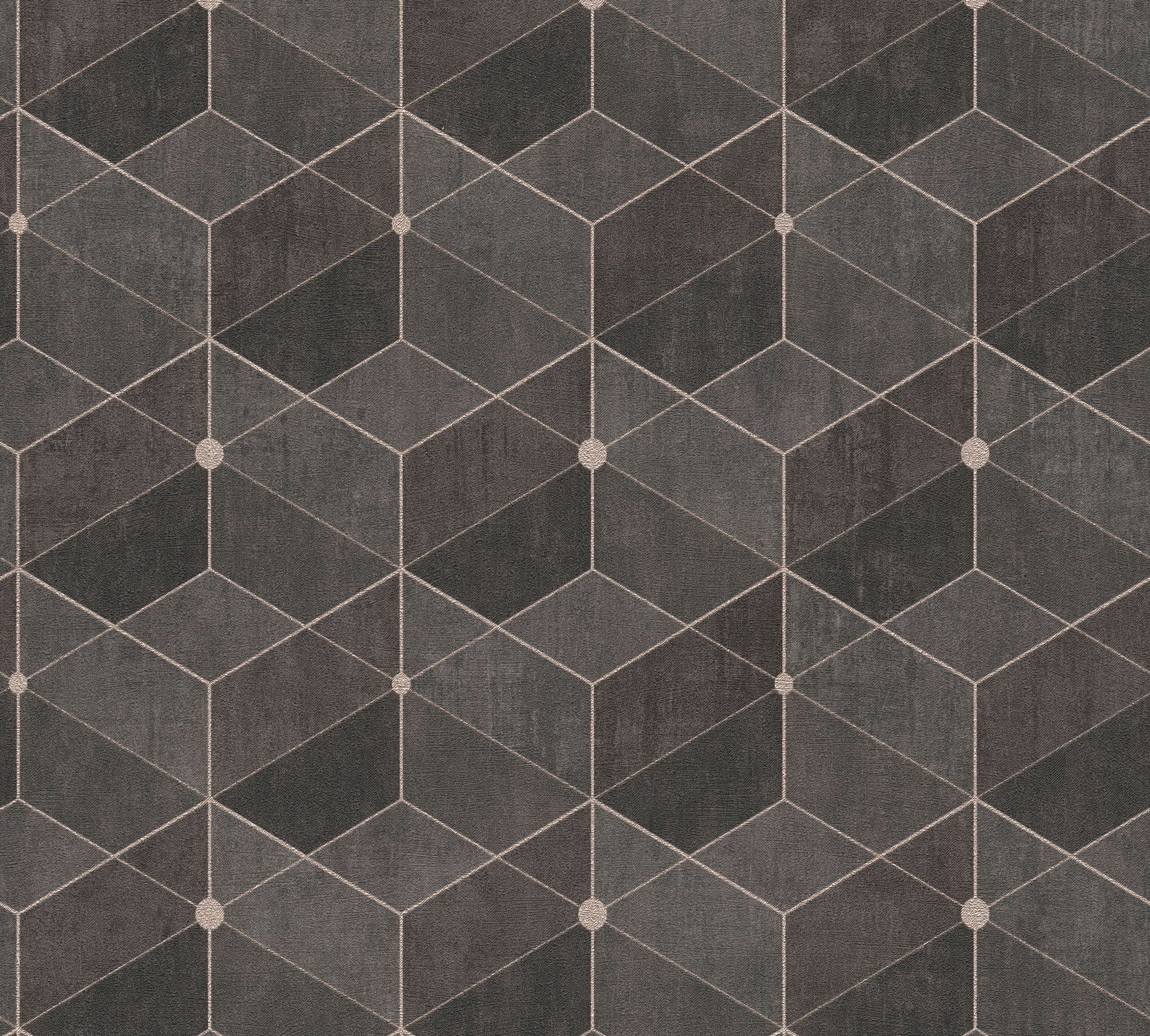 Titanium, A.S. Geometrisch 3D strukturiert, 3D-Optik, schwarz Création living 3D-Tapete walls Effekt Tapete