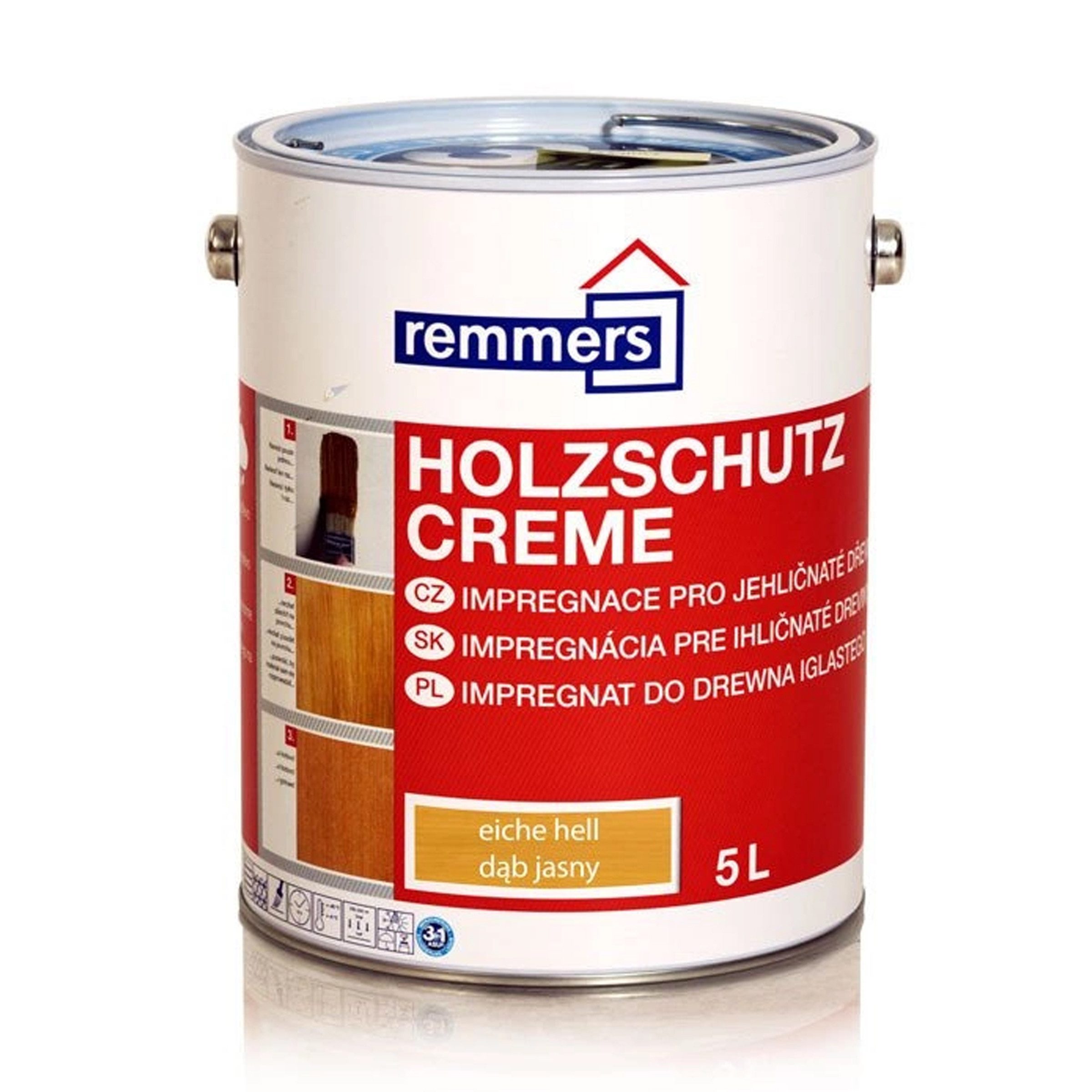 Remmers Holzschutzlasur Remmers Holzschutz-Creme 5 L Holz Lasur für Außen - Eiche Hell