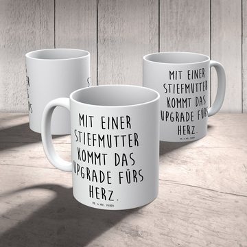 Mr. & Mrs. Panda Tasse Herz Upgrade - Weiß - Geschenk, Keramiktasse, Teebecher, Teetasse, Br, Keramik, Langlebige Designs