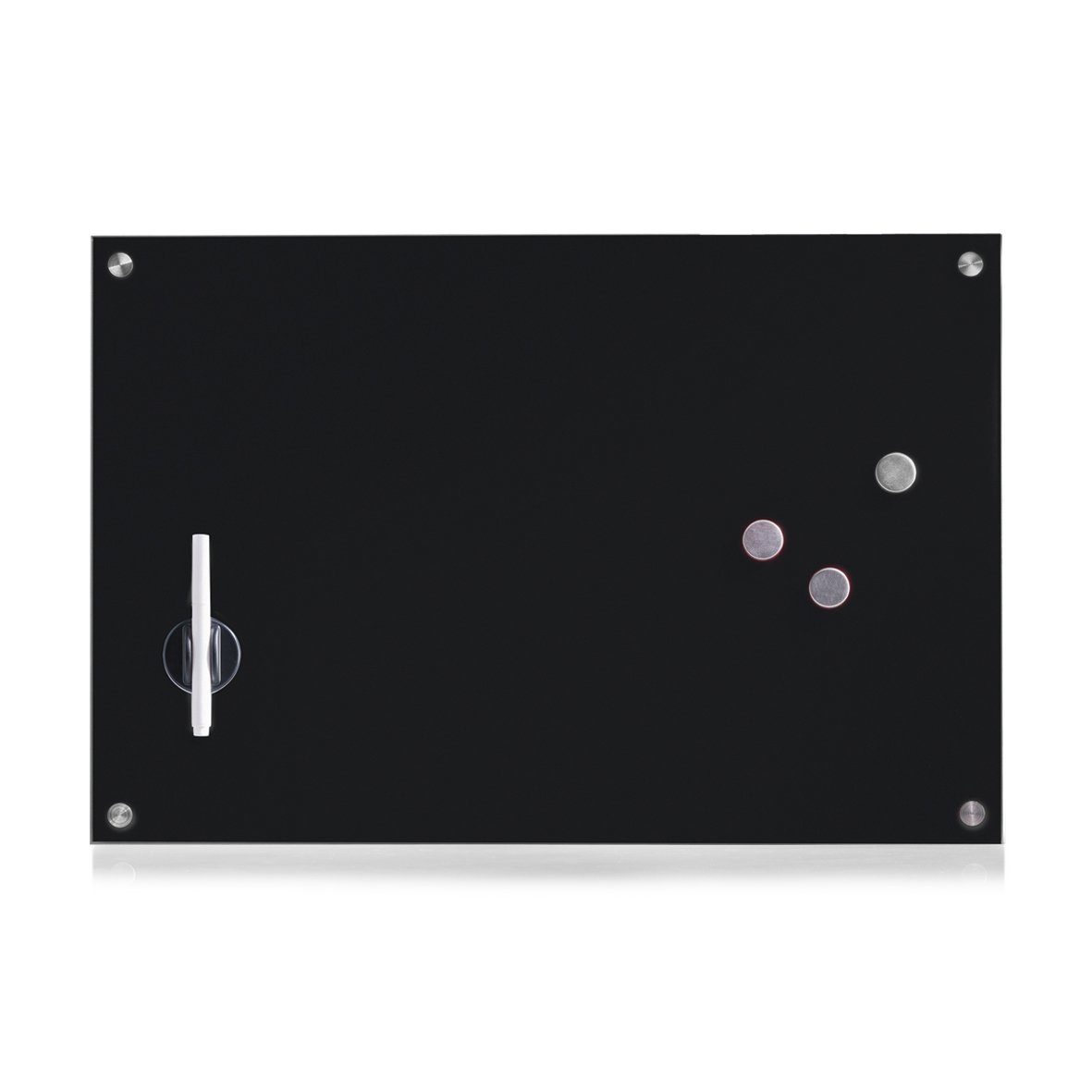Zeller Present Memoboard Memoboard, Glas, schwarz, 60 x 40 cm