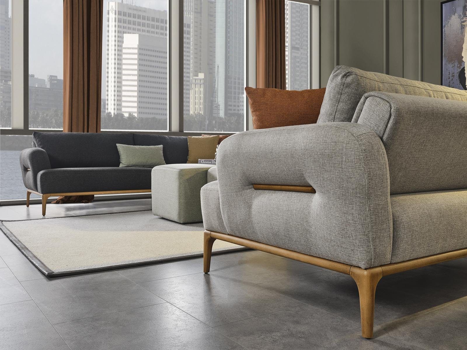 Stoff 3-Sitzer Couchen Sofa Couch xxl Textil Dreisitzer Sofas Möbel Polster JVmoebel