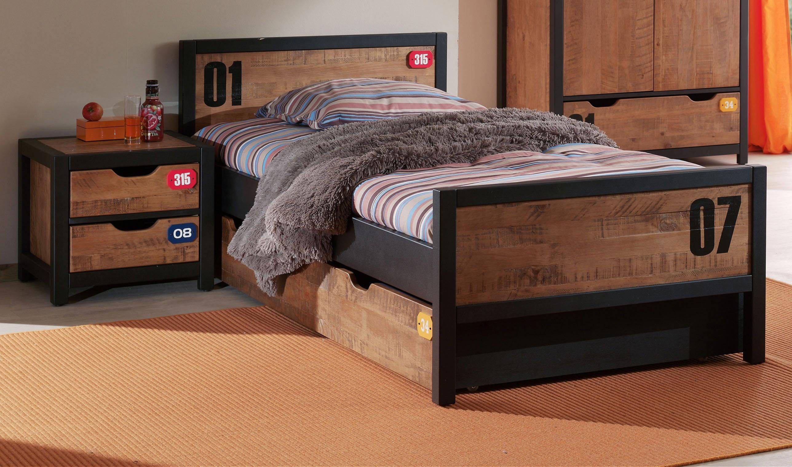 Vipack Kinderbett Alex (Made in Europe), aus teilmassiver Kiefer und MDF