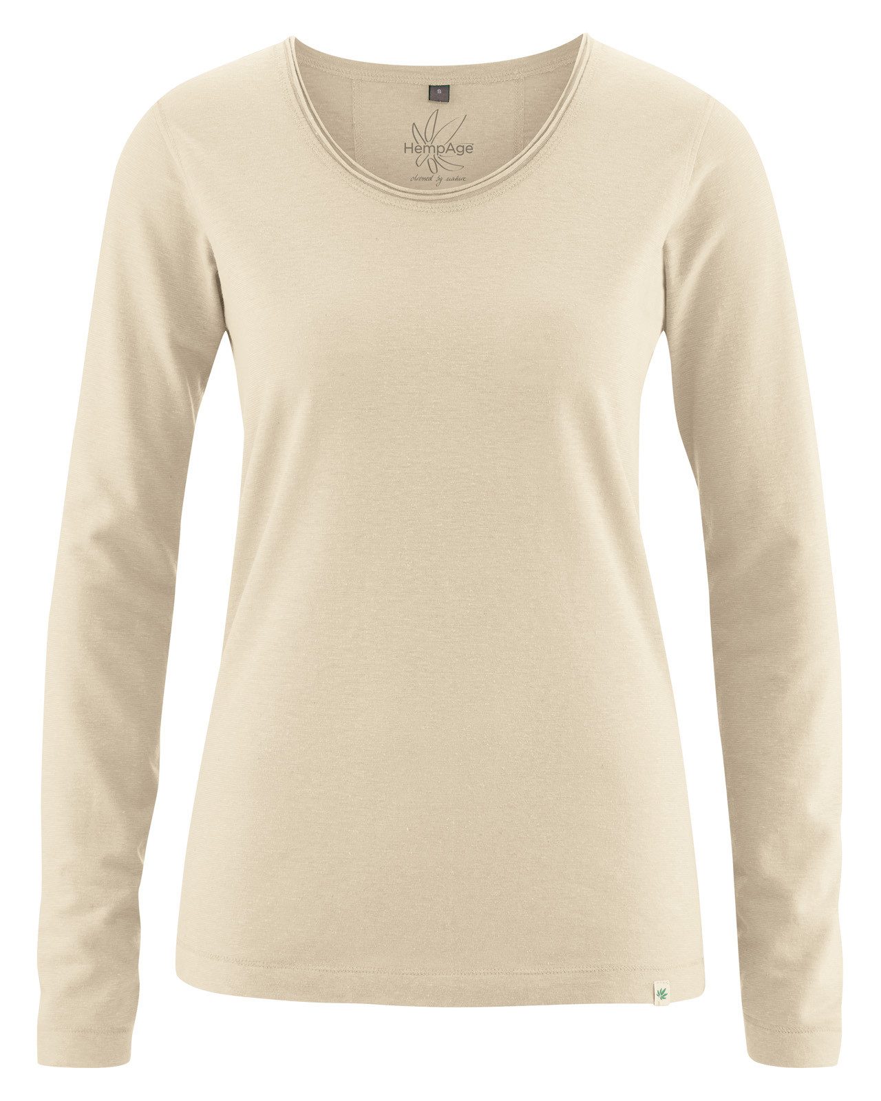Langarmshirt Luftiges Langarmshirt Damen Hanf/Biobaumwolle Normal Fit