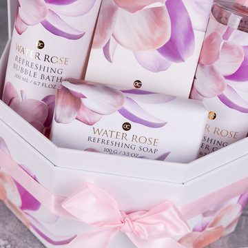 ACCENTRA Pflege-Geschenkset "Water Rose" Geschenkset für Frauen in dekorativer Geschenkbox, 4-tlg., tierversuchsfrei