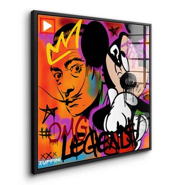 DOTCOMCANVAS® Acrylglasbild Legends - Acrylglas, Acrylglasbild Legends Mickey Mouse Salvador Dali Comic orange Wandbild