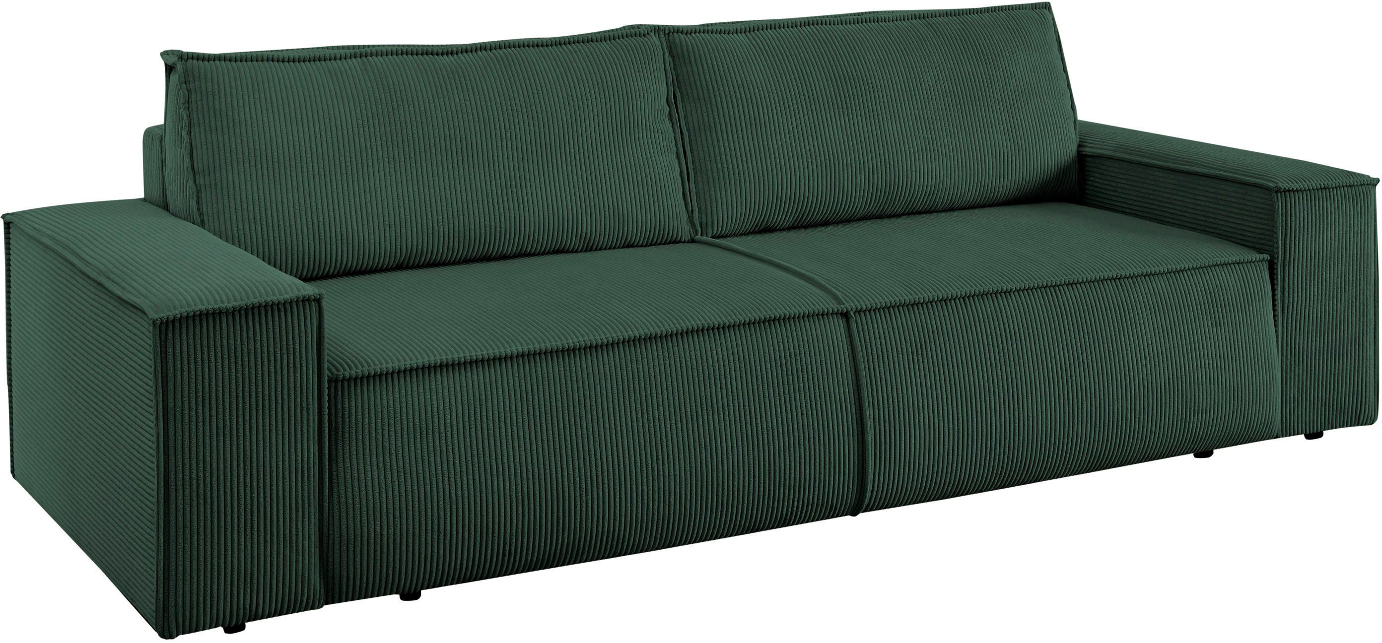 OTTO home 3-Sitzer SHERWOOD Cord Schlafsofa (257cm), Schlaffunktion mit Bettkasten (ca. 136/200cm) – Bild 5 von 5
