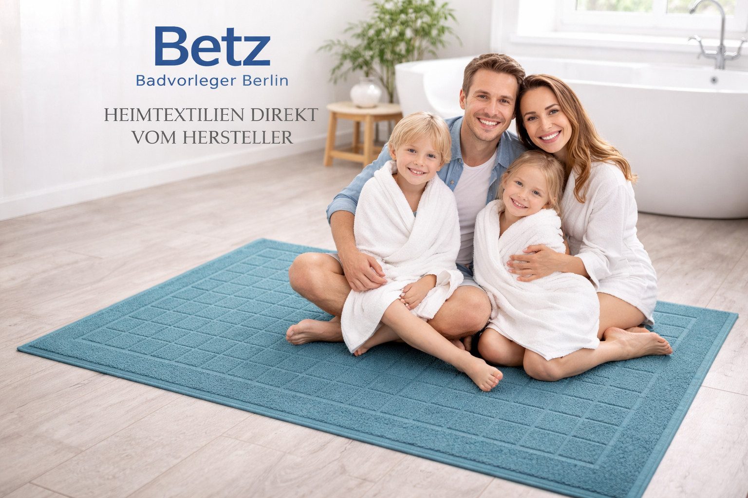 Betz Badematte 2 Stück Badvorleger Berlin Größe 50x70 cm, 100% Baumwolle, beidseitig nutzbar, Baumwolle, Badematte Badteppich Duschvorlage – Bild 2 von 5