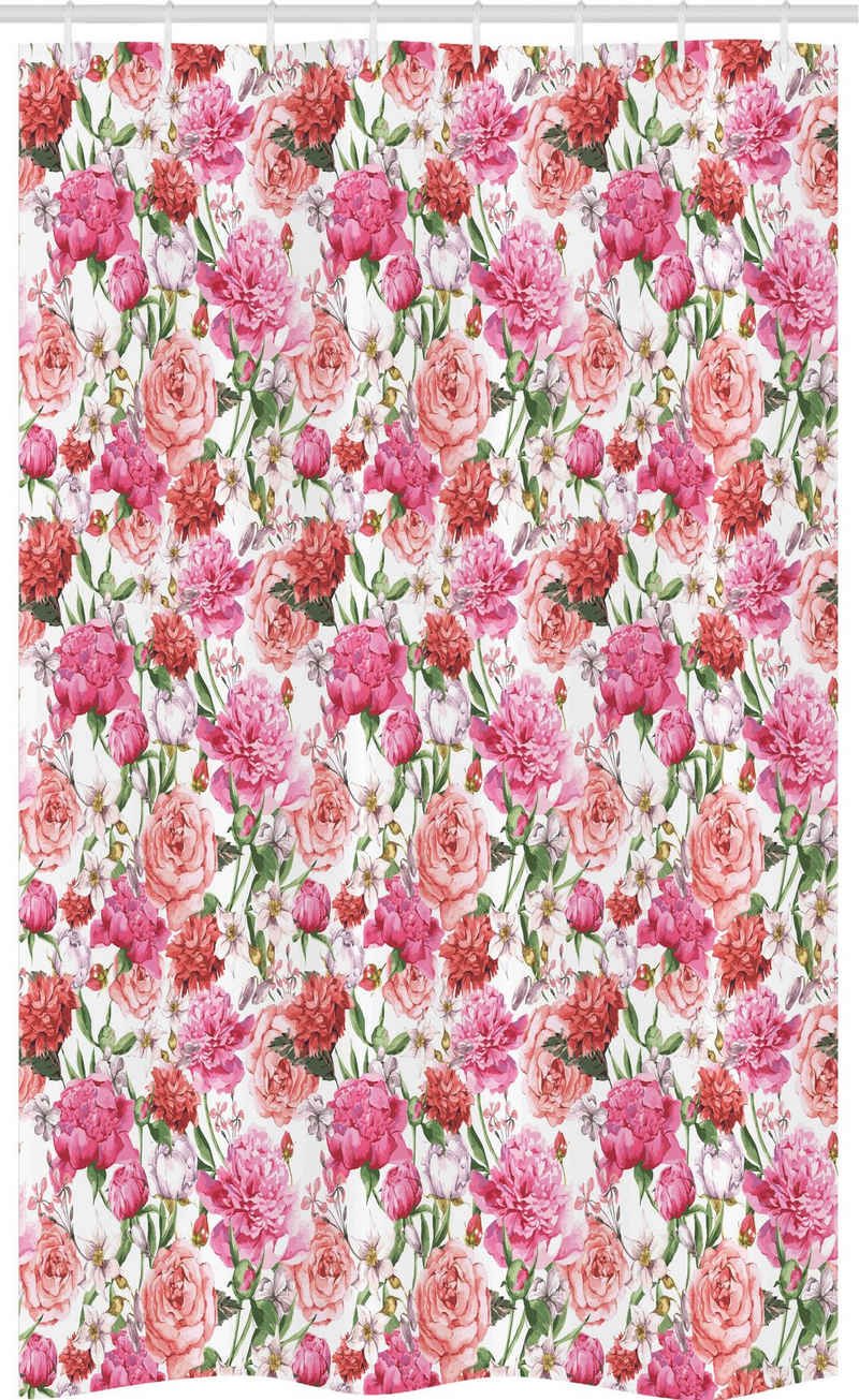 Abakuhaus Duschvorhang »Badezimmer Deko Set aus Stoff mit Haken« Breite 120 cm, Höhe 180 cm, Shabby Chic Spring Garden Roses