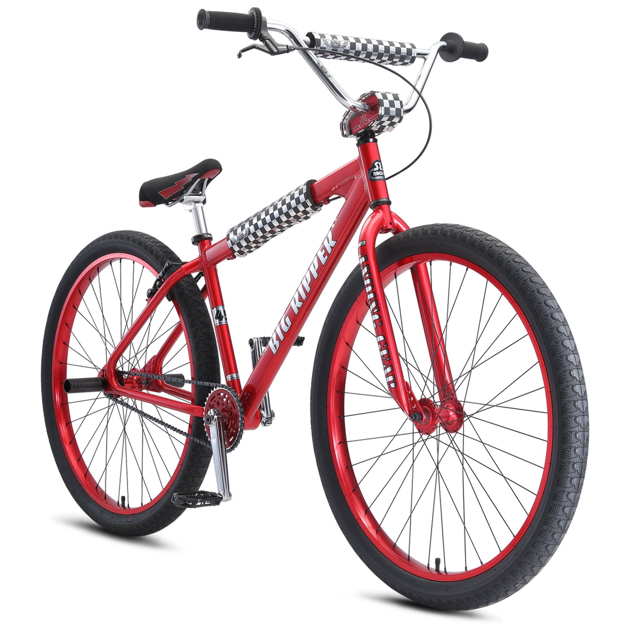 SE Bikes Mountainbike Big Ripper, 1 Gang, ohne Schaltung, Wheelie Bike 29 Zoll Fahrrad für Erwachsene und Jugendliche ab 165 cm red ano