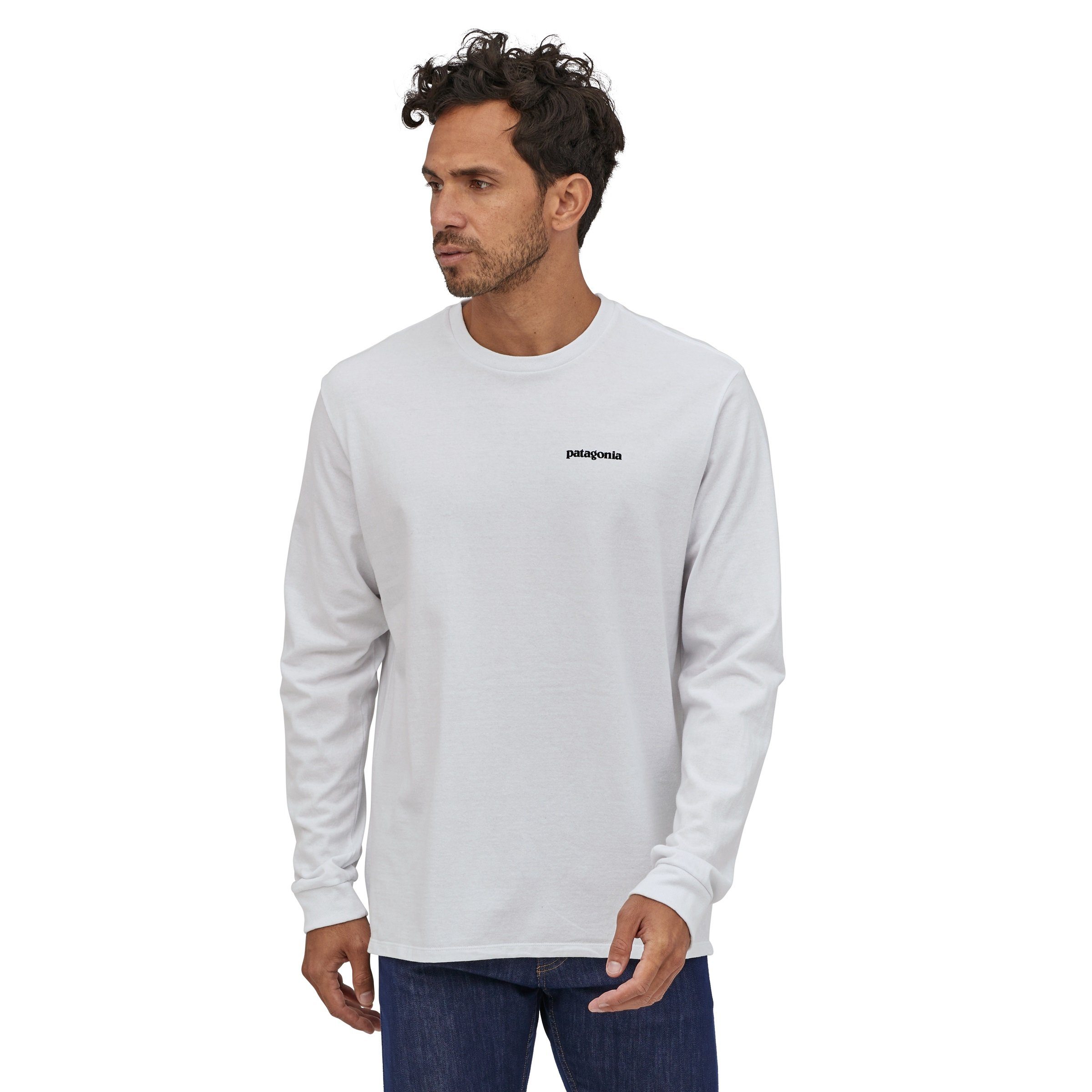 Patagonia Langarmshirt Patagonia Herren Langarmshirt L/S P-6 Logo Responsibili-Tee