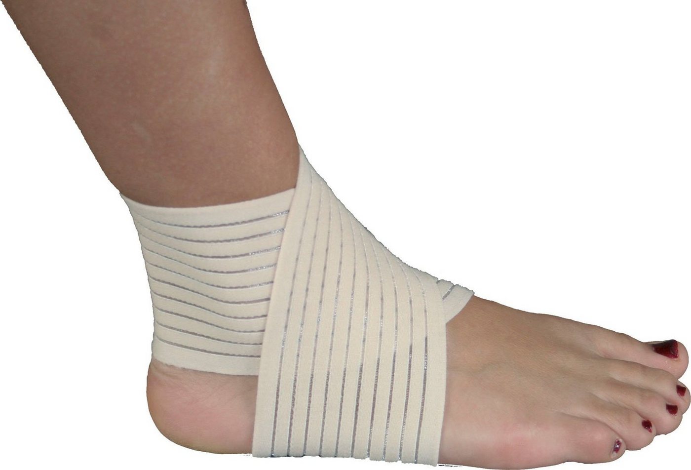 Hydas Fußbandage Knöchelkreuzbandage, entlastet, stabilisiert und aktiviert, Doppelpack, stützt und schützt nach Verletzungen, waschbar