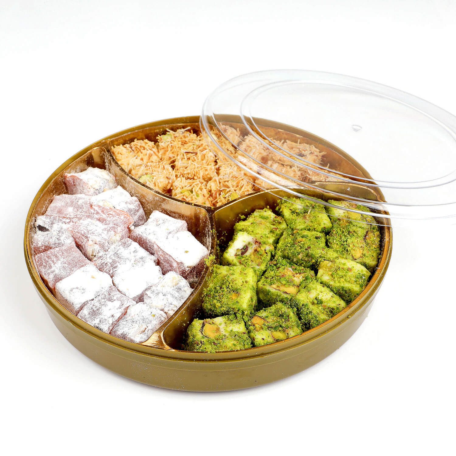 Hacı Şerif Süßigkeit Türkischer Honig mit Nussmix – 300 g – Runde Geschenkbox