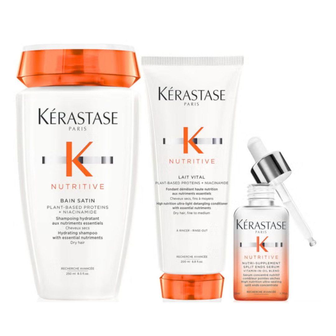 Kérastase Haarpflege-Set Kérastase Nutritive Set Shampoo Conditioner Serum Trockenes Haar, 3-tlg., reichhaltig