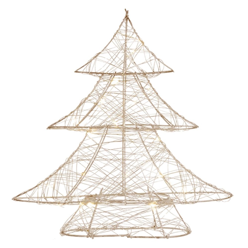 ECD Germany LED Baum Lichterbaum LED Beleuchtung Gartenleuchte Kunstbaum Weihnachtsdekobaum, Leuchtbaum mit 20 LEDs inkl. Timer für Innen Warmweiß