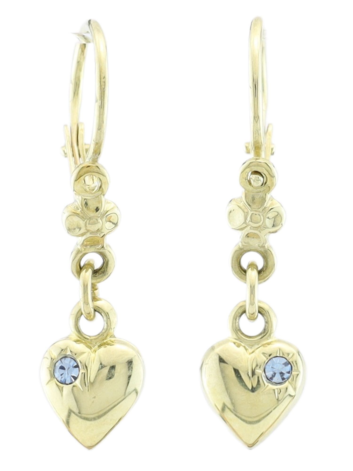 Miamar Ohrring-Set KI48, Miamar KI48 Mädchen Ohrringe Herz 14 Karat (585) Gelbgold Blau