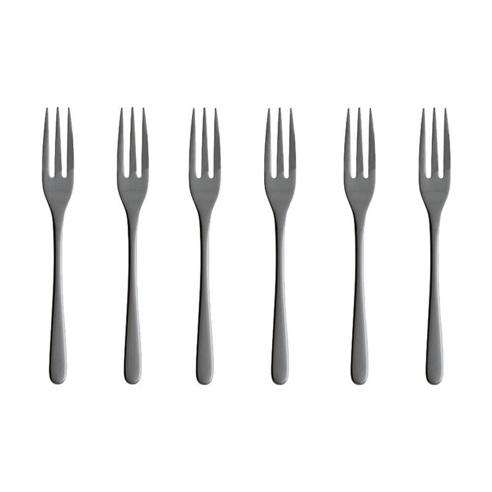 sambonet Kuchengabel Kuchengabel 6 St. Taste Edelstahl/PVD schwarz, Kuchengabel, 6Stk., 14,50cm, Edelstahl rostfrei, schwarz
