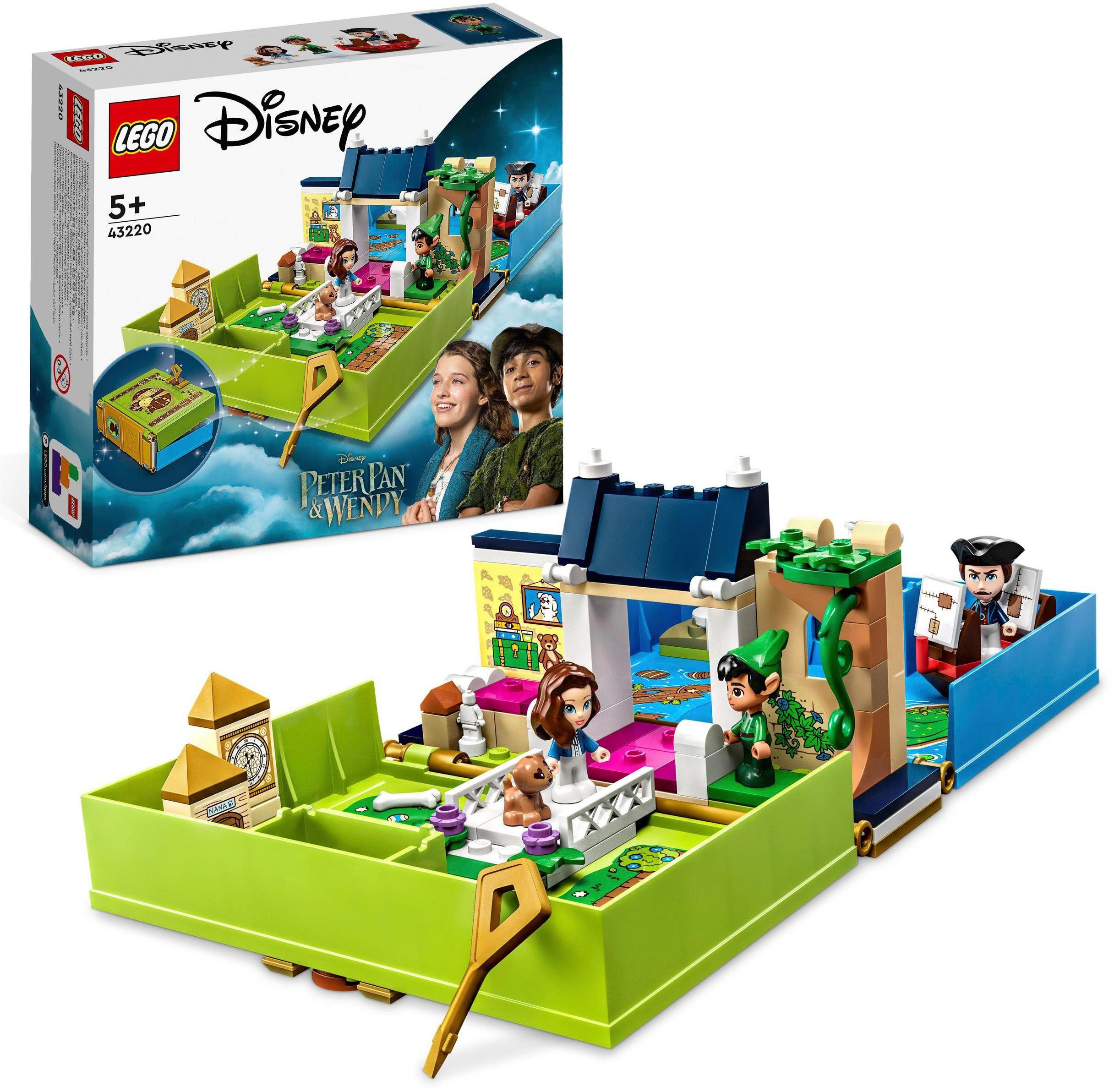 LEGO® Konstruktionsspielsteine Peter Pan & Wendy Märchenbuch-Abenteuer (43220), LEGO® Disney Classic, (111 St)