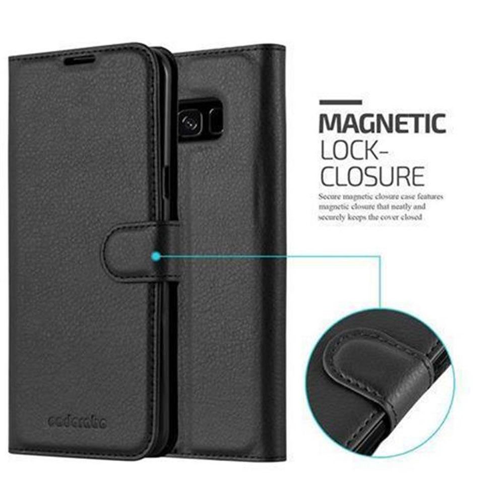 Cadorabo Handyhülle für Samsung Galaxy S8 Hülle Samsung Galaxy S8, Hülle Schutzhülle mit Standfunktion, Kartenfach und Magnetverschluss