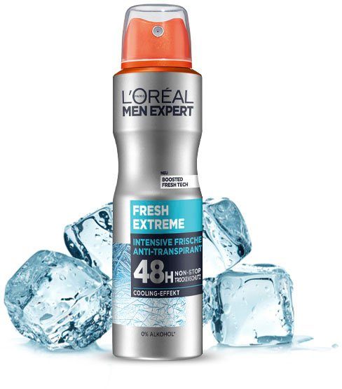 L'ORÉAL PARIS MEN EXPERT Fresh 6-tlg. Deo-Spray Deo Spray Extreme, Packung