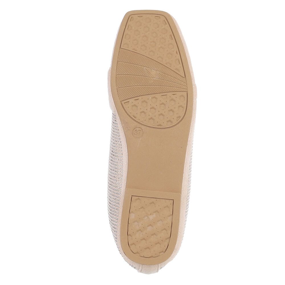 Ital-Design Elegante Loafers mit Schnalle für Damen - Bequem und stilvoll Slipper (91261608) Blockabsatz Mokassins in Beige