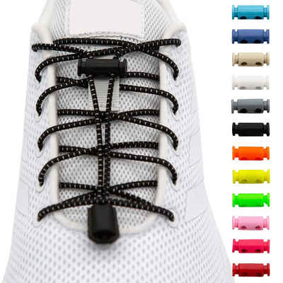 LaceHype 2 Paar Ersatz Shoelaces aus Polyester für Sneakers Sportschuhe 10 mm breit Laufschuhe Premium Flache Schnürsenkel reißfeste Schuhbänder Turnschuhe