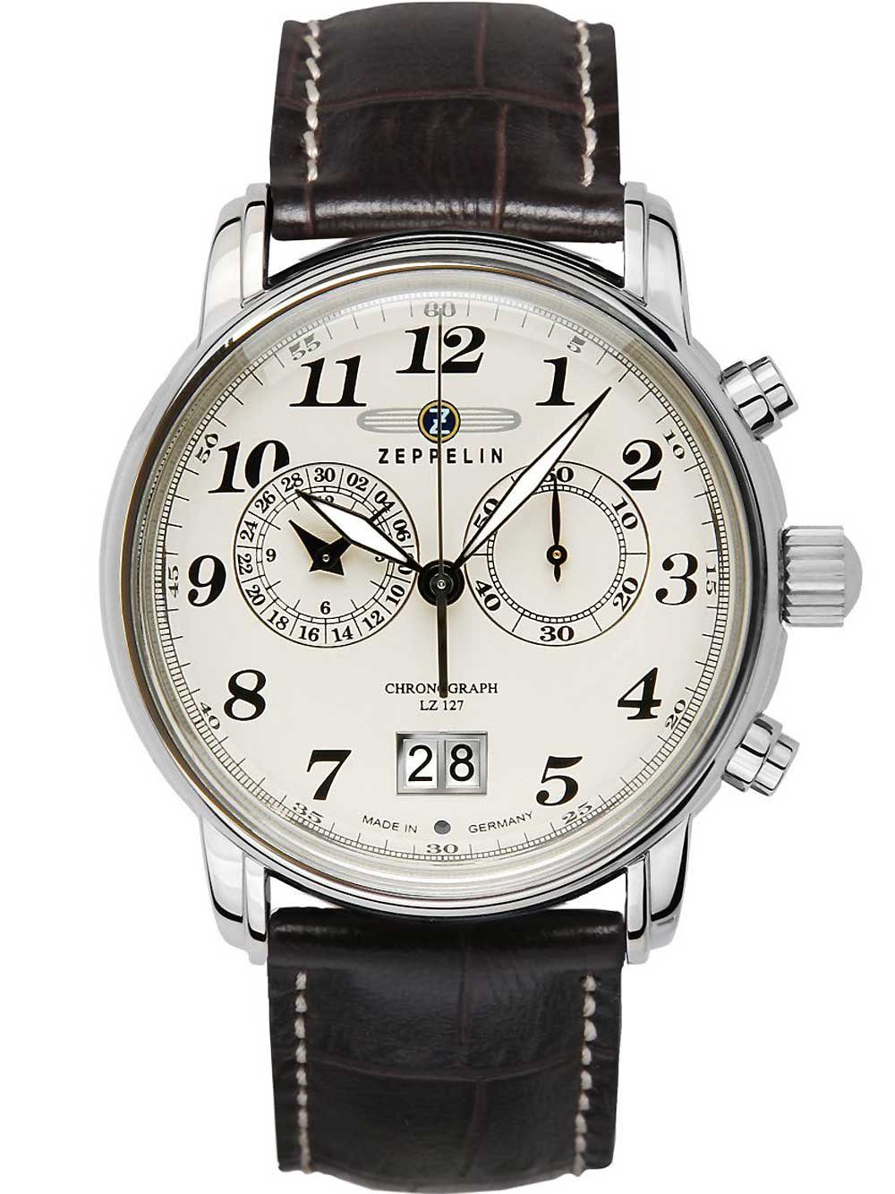 Quarzuhr Zeppelin 7684-5 Graf Zeppelin LZ127 Chronograph Herrenuhr 41mm 5ATM Zeppelin 7684-5 Graf Zeppelin LZ127 Chronograph Herrenuhr 41mm 5ATM