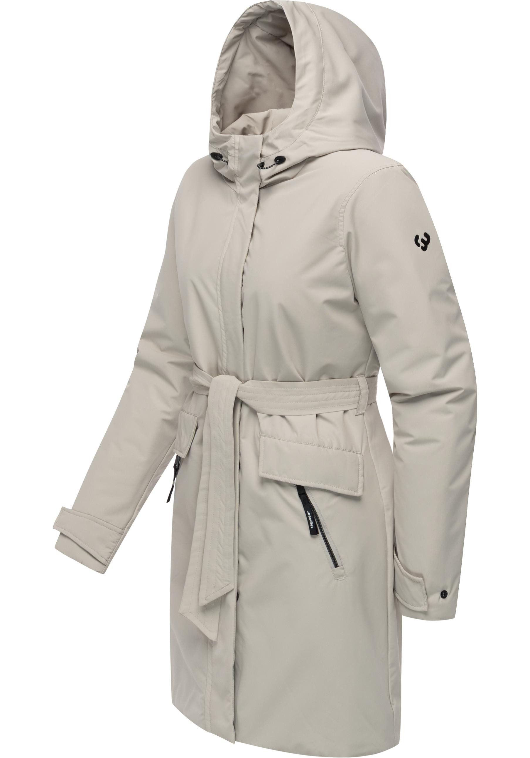 Ragwear Kurzmantel Horatia Warm YOUMODO Wasserdichter Wintermantel mit Bind günstig online kaufen