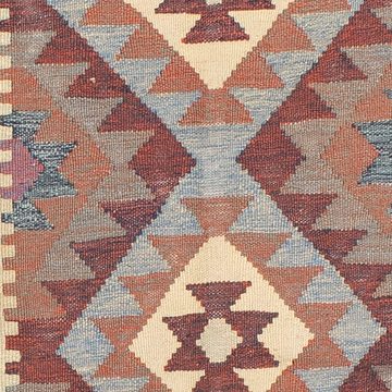 Wollteppich Kelim - Trendy - 183 x 116 cm - mehrfarbig, morgenland, rechteckig, Höhe: 4 mm, Wohnzimmer, Einzelstück